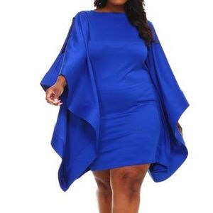 Side Winged Cape Dress